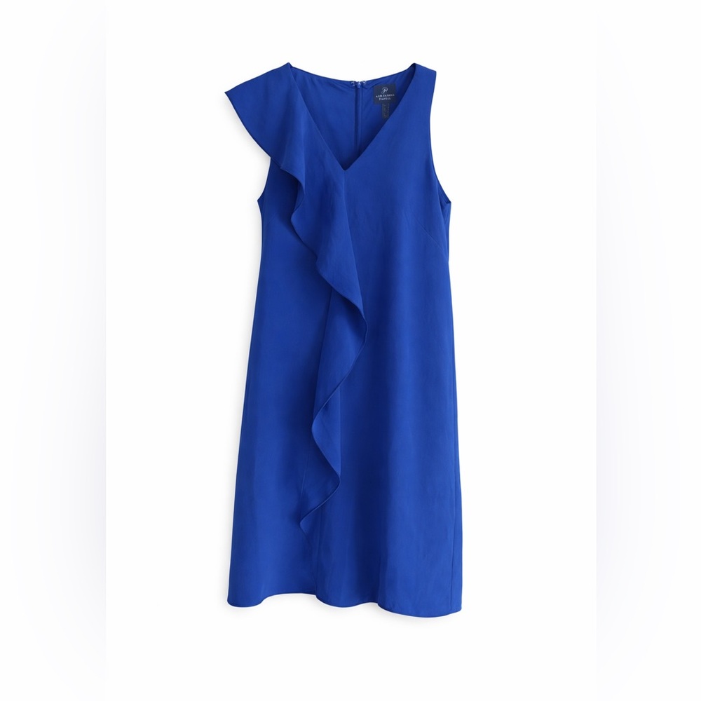 NWT Adrianna Papell Blue Ruffle Dress